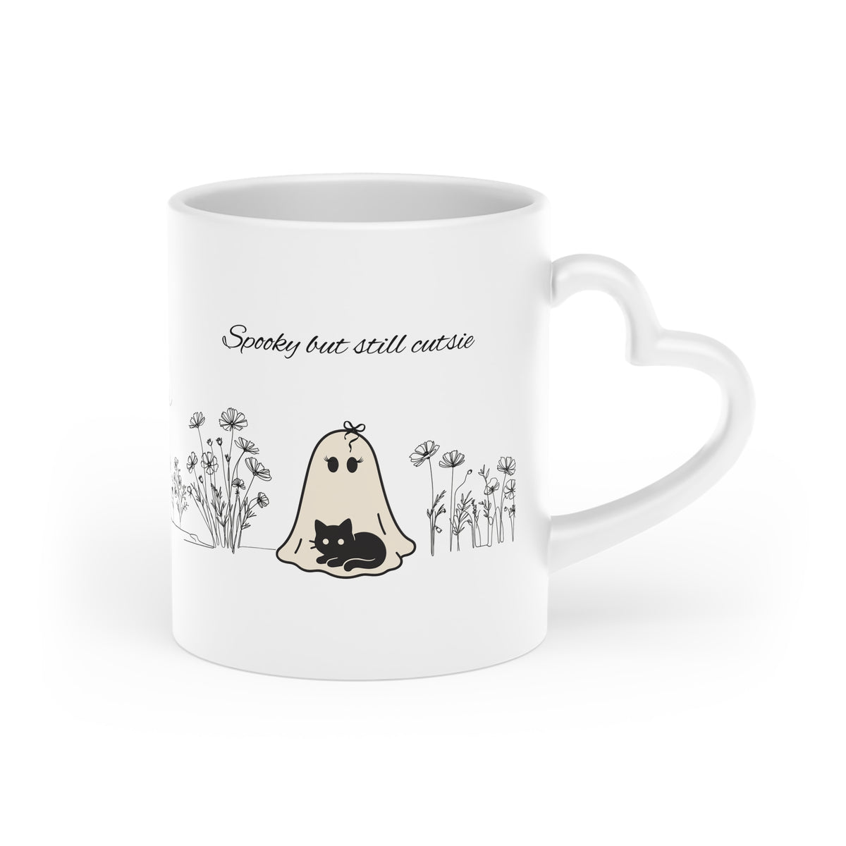 Heart-Shaped Cutie Ghost Mug Gift