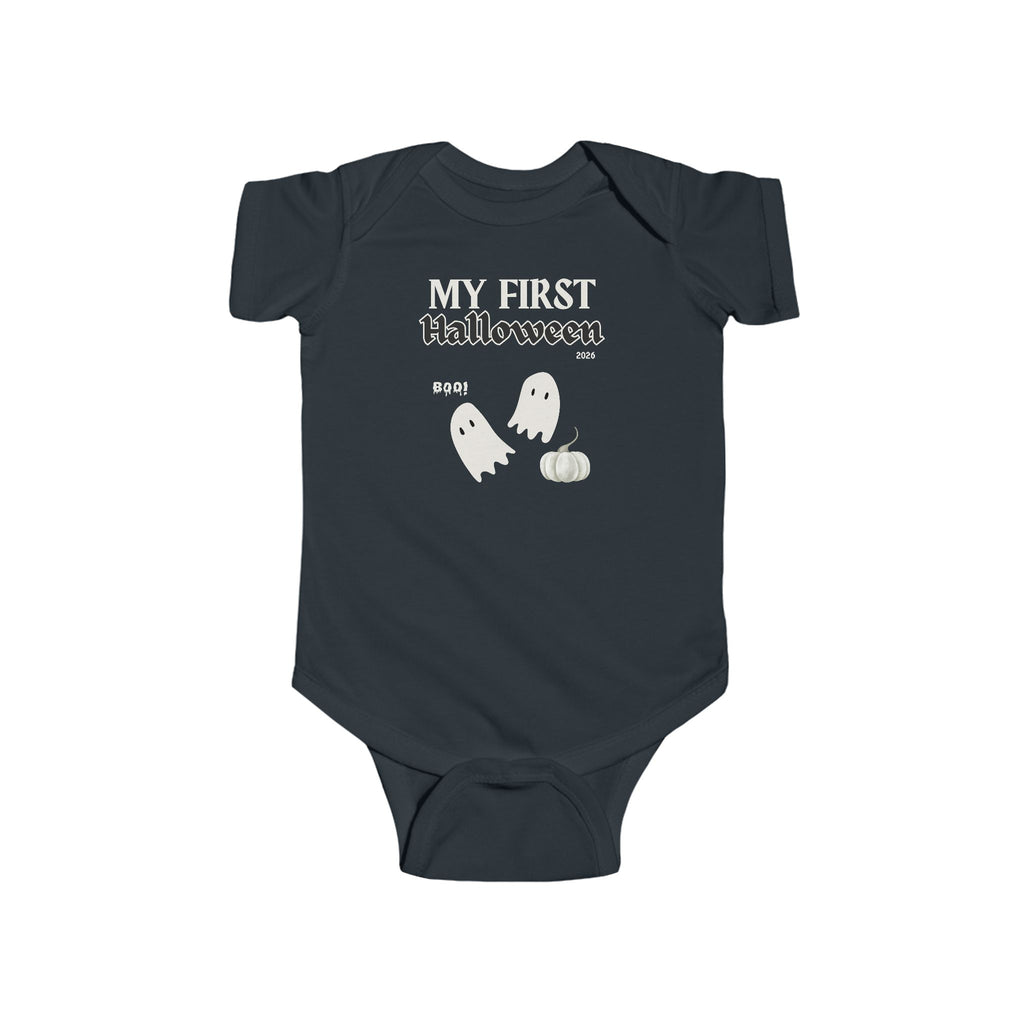 My First Halloween Infant Bodysuit — Cute Ghosts & Pumpkin Baby Onesie