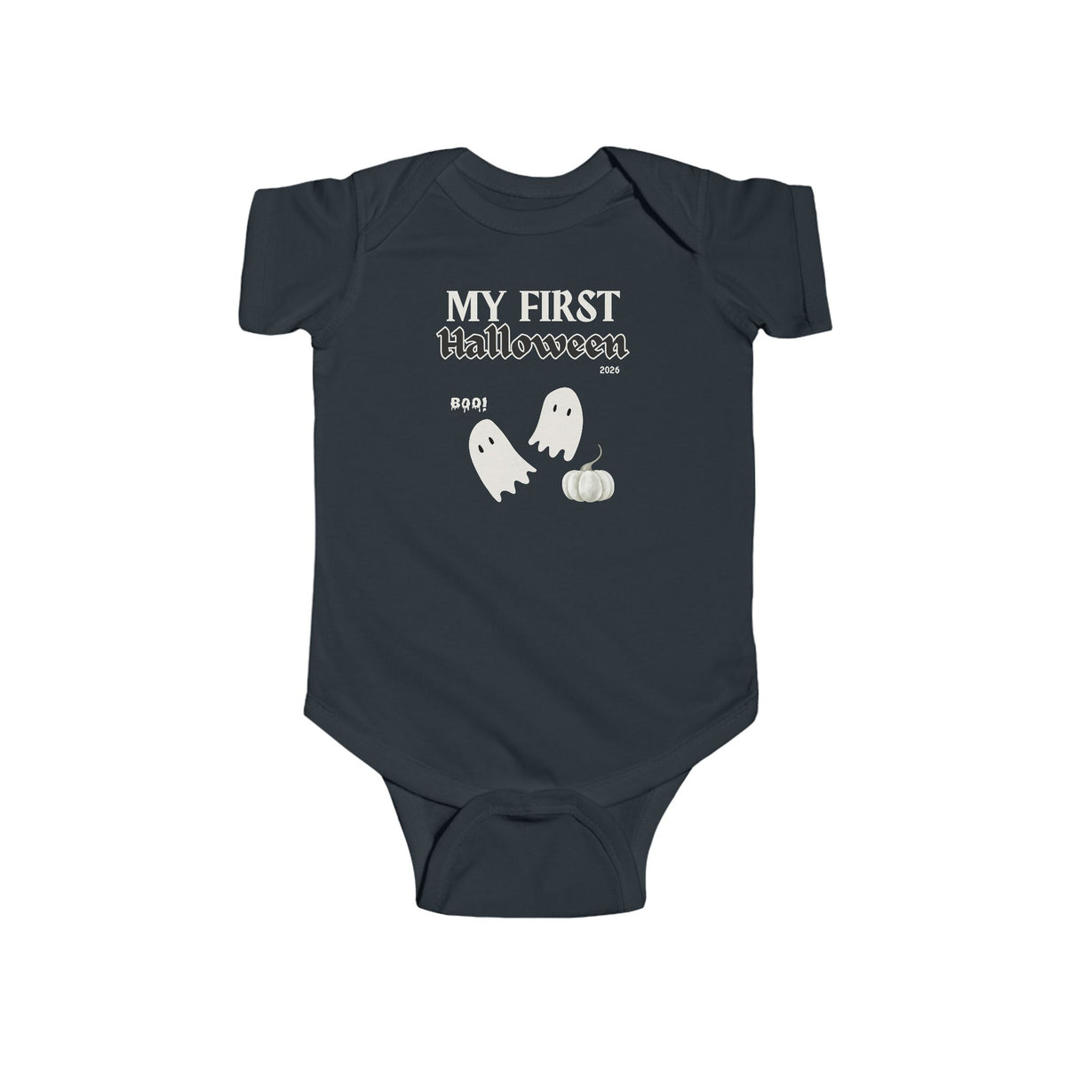 My First Halloween Infant Bodysuit — Cute Ghosts & Pumpkin Baby Onesie