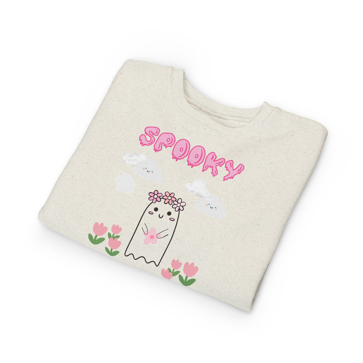 Spooky Floral Ghost Toddler Sweatshirt