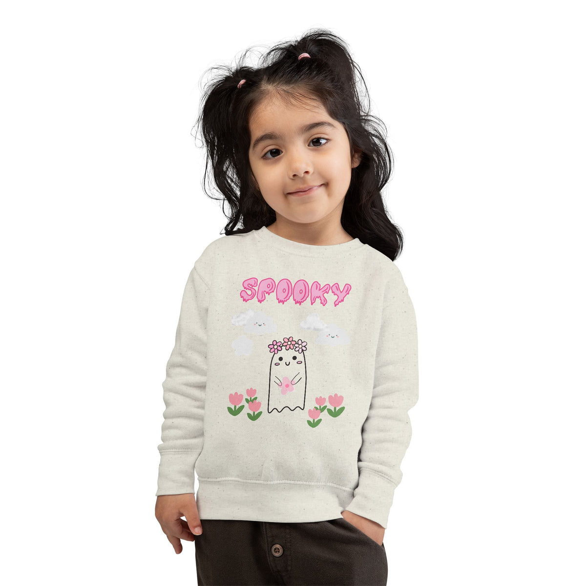 Spooky Floral Ghost Toddler Sweatshirt