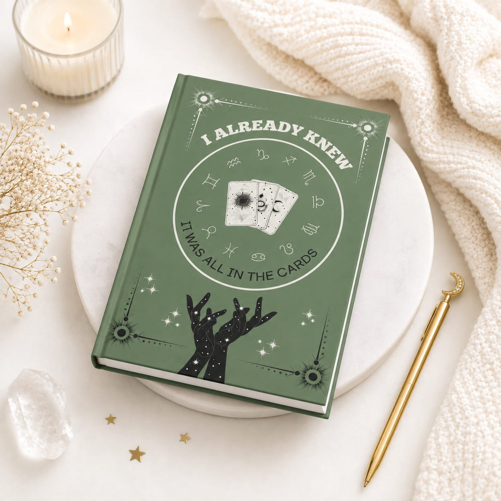 'It Was All In The Cards'— Hardcover Lined Notebook