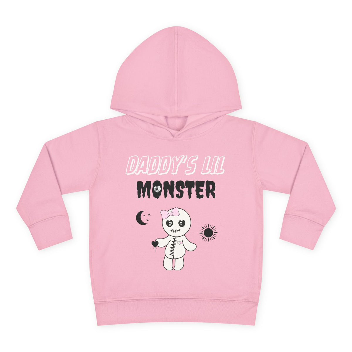 Toddler Hoodie — "Daddy's Lil Monster" Skeleton Pullover