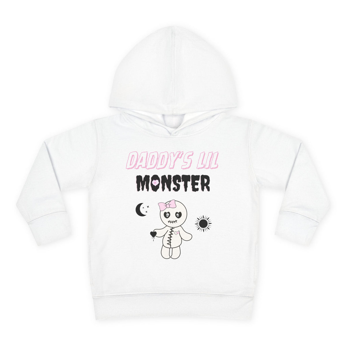 Toddler Hoodie — "Daddy's Lil Monster" Skeleton Pullover