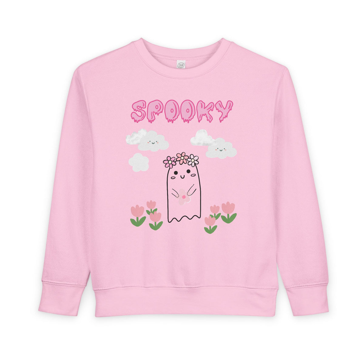 Spooky Floral Ghost Toddler Sweatshirt