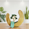 Gemstone Tree Garden - Mango Wood Open Ring - Green Aventurine - 60 chipstones