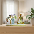 Gemstone Yoga Garden - Mudra Pose - Seven Chakra - Tilted Tree - 100 chipstones