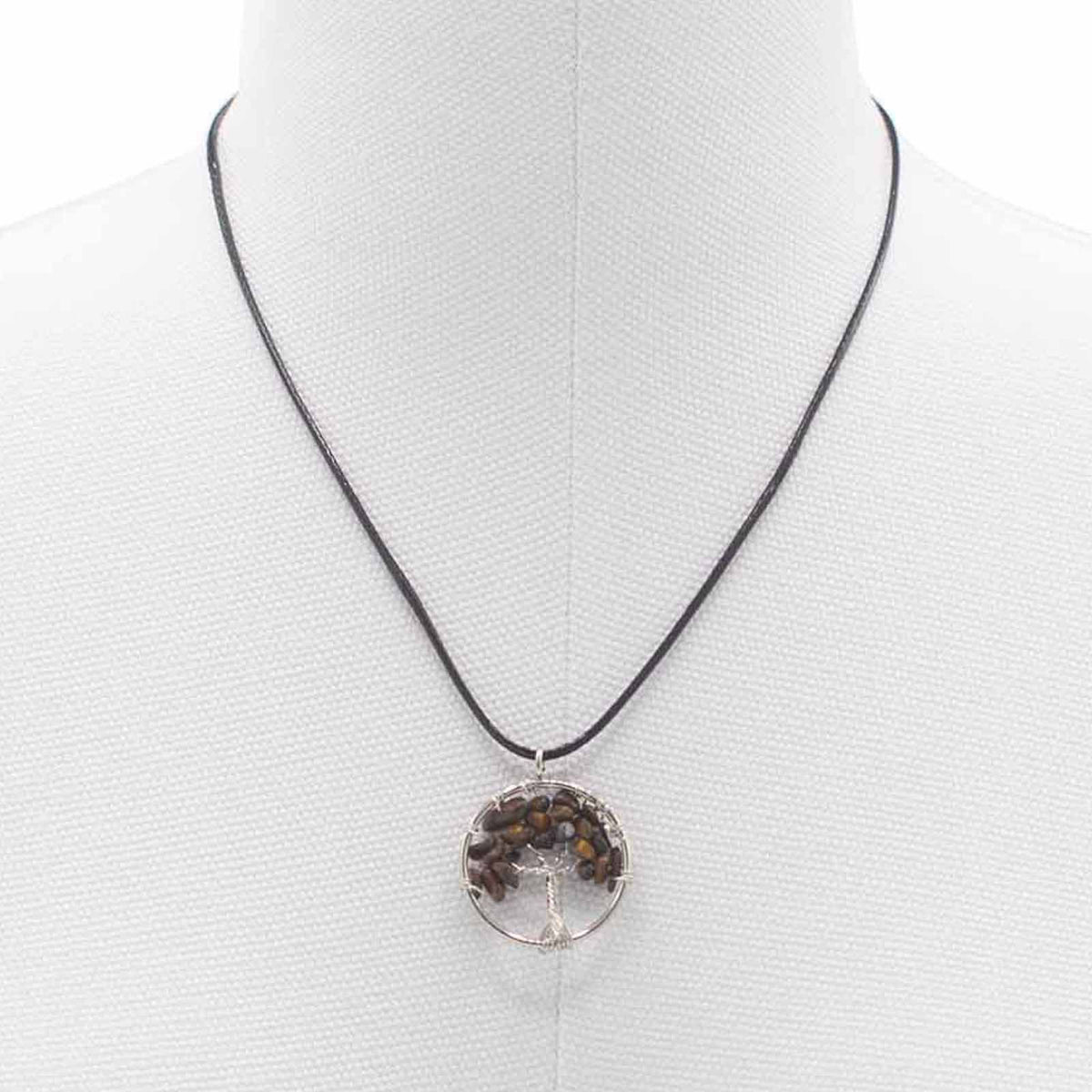 Tree of Life Pendant - Tiger Eye