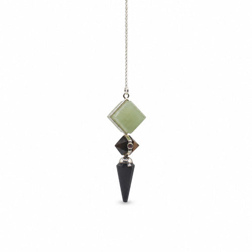 Builder of Realms - Three Piece Pendulum - Black Agate - Green Aventurine - Tiger Eye