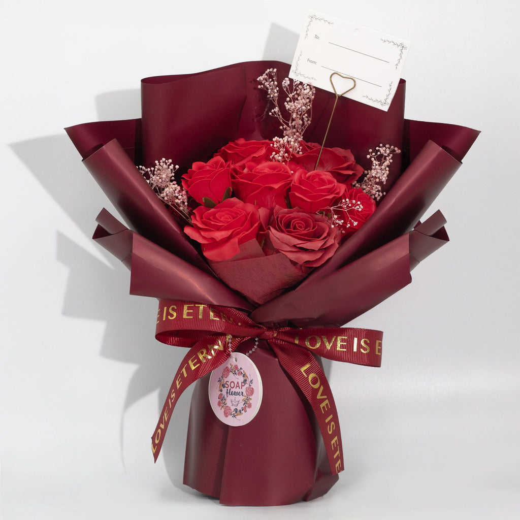 Large Red Roses Bouquet - Love is Eternal -  Soap Bouquet