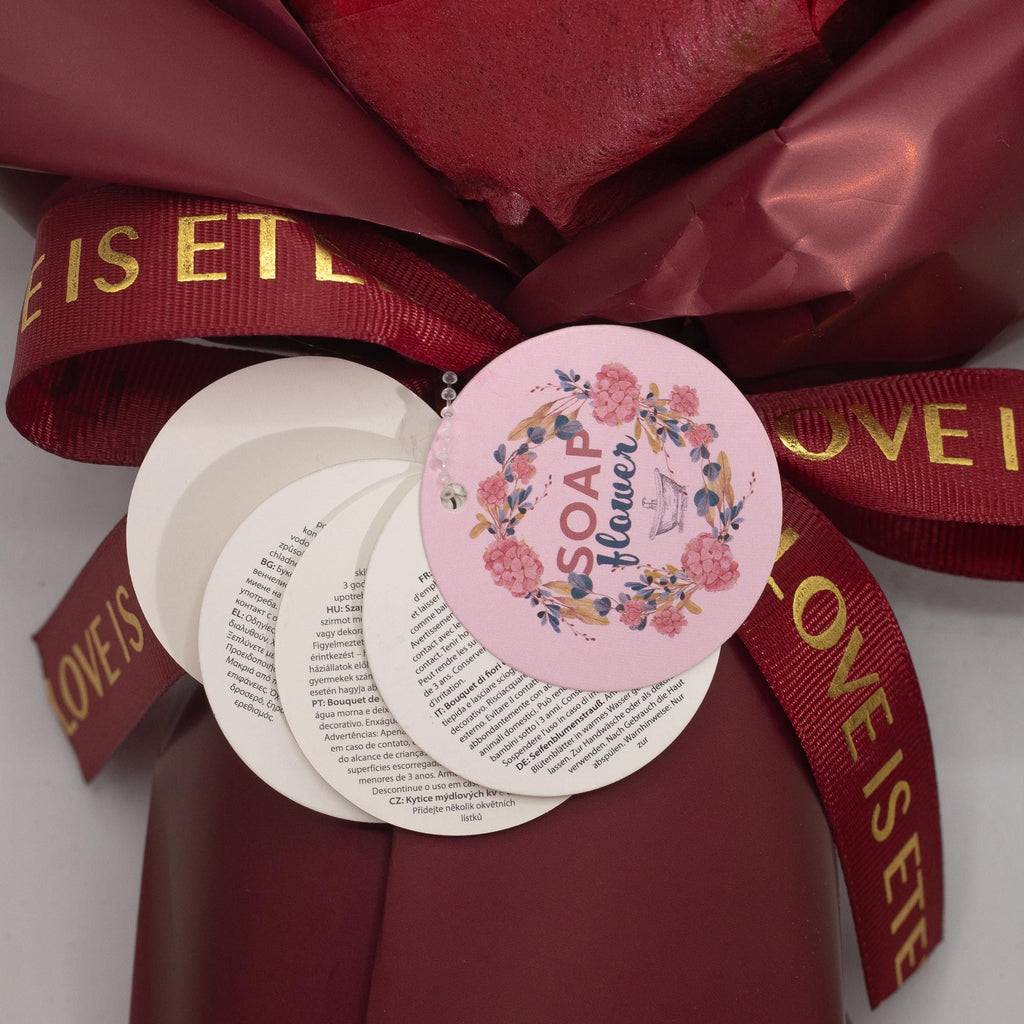 Large Red Roses Bouquet - Love is Eternal -  Soap Bouquet