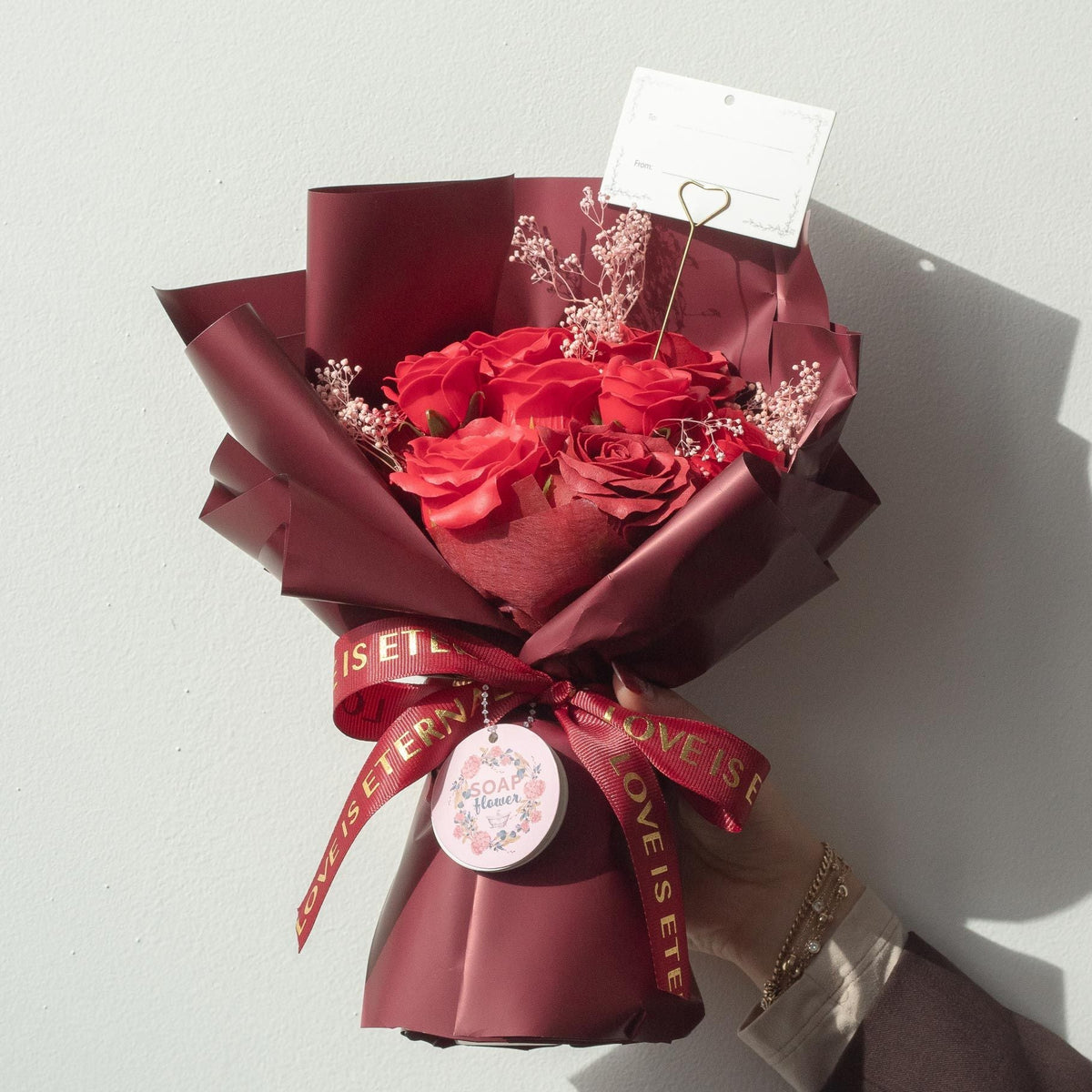 Large Red Roses Bouquet - Love is Eternal -  Soap Bouquet