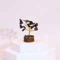 Mini Gemstone Tree On Wood Base - Black Agate (15 stones)