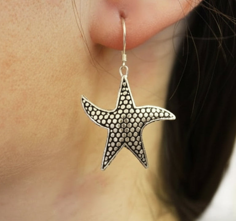 Silver Earrings - Star Fish