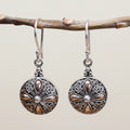 Silver & Gold Earring - Classic Round