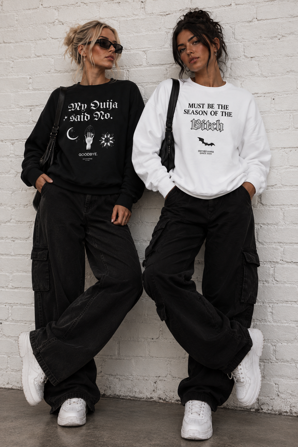 Must Be the Season of the B**ch Sweatshirt — Halloween Graphic Champion Sweatshirt